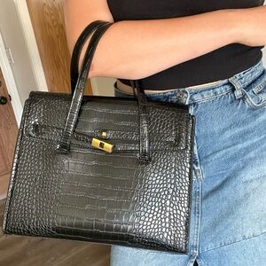 Mango Kelly crocodile effect bag
